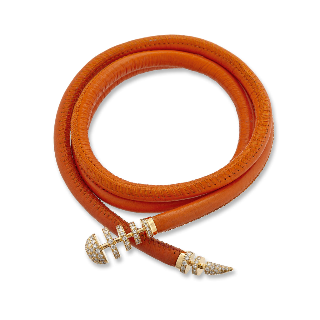 Cosmos Leather string Orange – sajjante