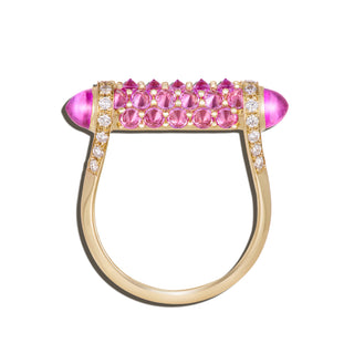 Pink Topaz Bar Ring